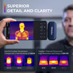 TOPDON TC001 Android için Termal Kamera, 256 x 192 IR Yüksek Çözünürlük - Mavi