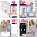 VTech Akıllı WiFi Bebek Monitörü, 2K CMOS Sensörlü 5.5 Inc - 2 Kamera