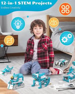 WhalesBot D3 Pro Kodlama Robotu  6+ Yaş Çocuklar İçin 12'si 1 Arada Robotik Kit