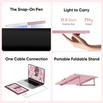 XP-Pen Artist 12 3. Nesil 11.9 Inc Ekranlı Çizim Tableti, Pembe, 16K Kalem, X4