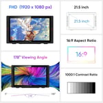 XP-Pen Artist 22R Pro Ekranlı Çizim Tableti %120 sRGB, Pilsiz Kalem