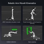 Yahboom 6DOF Programlanabilir Robotik Kol Kiti, 3D Uyarlanabilir Kavrama (Sta-OrinNano Super 4GB)
