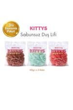 3’lü Ekonomik Sabunsuz Duş Lifi Seti (40 gr x 3 Adet)