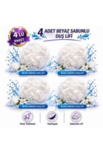 KITTYS 4LÜ SET SABUNLU DUŞ LİFİ SETİ (Beyaz Sabun Kokulu Duş Lifi)