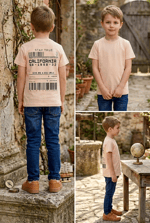 Arka California Baskılı Erkek Çocuk T-shirt
