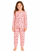 Haribo Kalp Desenli Kız Çocuk Uzun Kollu Pijama Takımı