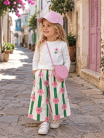 Kız Çocuk Pembe Papatyalı Takım