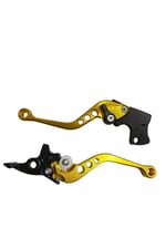 BAJAJ PULSAR NS 200 AYARLANABİLİR SPOR MANET TAKIMI GOLD DEBRİYAJ KOLU + ÖN FREN KOLU