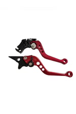 BAJAJ PULSAR NS 200 AYARLANABİLİR SPOR MANET TAKIMI KIRMIZI DEBRİYAJ KOLU + ÖN FREN KOLU
