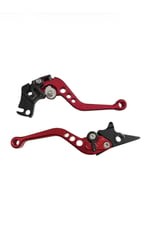 BAJAJ PULSAR NS 200 AYARLANABİLİR SPOR MANET TAKIMI KIRMIZI DEBRİYAJ KOLU + ÖN FREN KOLU