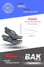 BAK ORGANİK ARKA BALATA TAKIMI SYM JOYMAX 250 - JOYRİDE 200 - SRK 40 RR - GTS 250İ [ 5 Bin Km + ]
