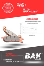 BAK SEMİ SİNTERLİ ÖN BALATA + ARKA BALATA TAKIMI MONDİAL DRİFT L [ 10 Bin Km + ]