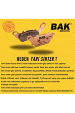 BAK SEMİ SİNTERLİ ÖN BALATA + ARKA BALATA TAKIMI RKS VRS 125 / FRECCİA 125 - 150 [ 10 Bin Km +]