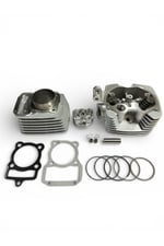 CG 200cc SİLİNDİR + ÜST KAPAK SET / SİLİNDİR 15 PERNO [65,5mm] [YÜK:69 mm] + KAPAK [DQ SUBAP]