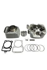 CG 200cc SİLİNDİR + ÜST KAPAK SET / SİLİNDİR 15 PERNO [65,5mm] [YÜK:69 mm] + KAPAK [DQ SUBAP]