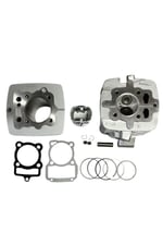 CG 200cc SİLİNDİR + ÜST KAPAK SET / SİLİNDİR 15 PERNO [65,5mm] [YÜK:69 mm] + KAPAK [DQ SUBAP]