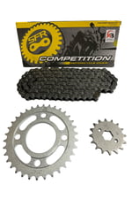 CG PERFORMANSLI ZİNCİR DİŞLİ SETİ - ÖN 16T + ARKA 34T + SFR ZİNCİR 428H x 110L CG - KUBA ÇİTA
