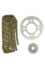 CG PERFORMANSLI ZİNCİR DİŞLİ SETİ ÖN 16T/ARKA 36T + SFR GOLD ORİNGLİ ZİNCİR 428Hx128L CG - KUBA ÇİTA