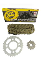 CG PERFORMANSLI ZİNCİR DİŞLİ SETİ ÖN 16T/ARKA 36T + SFR GOLD ORİNGLİ ZİNCİR 428Hx128L CG - KUBA ÇİTA