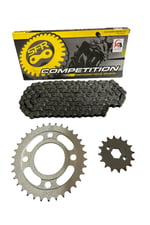 CG PERFORMANSLI ZİNCİR DİŞLİ SETİ - ÖN 16T + ARKA 34T + SFR ZİNCİR 428H x 110L CG - KUBA ÇİTA