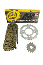 CG PERFORMANSLI ZİNCİR DİŞLİ SETİ ÖN 16T/ARKA 36T + SFR GOLD ORİNGLİ ZİNCİR 428Hx128L CG - KUBA ÇİTA