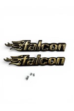 FALCON CG MOTOSİKLET DEPO YAZISI GOLD SAĞ SOL İKİ TARAF İÇİN (4 TANE VİDASI DAHİLDİR)