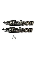 FALCON CG MOTOSİKLET DEPO YAZISI SİYAH SAĞ SOL İKİ TARAF İÇİN (4 TANE VİDASI DAHİLDİR)