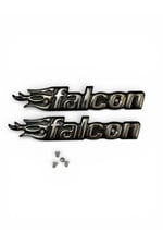 FALCON CG MOTOSİKLET DEPO YAZISI SİYAH SAĞ SOL İKİ TARAF İÇİN (4 TANE VİDASI DAHİLDİR)
