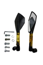 GOLD RİZOMA UNİVERSAL MOTOSİKLET SPOR AYNA TAKIM CNC [TÜM MODELLERE UYUMLU]