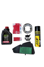 HONDA DİO ASK ÖN + ARKA BALATA + HAVA FİLTRESİ + MOTUL SCOOTER EXPERT YAĞ + BALATA SPREYİ
