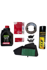 HONDA DİO ASK ÖN + ARKA BALATA + HAVA FİLTRESİ + MOTUL SCOOTER EXPERT YAĞ + BALATA SPREYİ