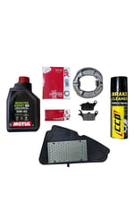 HONDA DİO ASK ÖN + ARKA BALATA + HAVA FİLTRESİ + MOTUL SCOOTER EXPERT YAĞ + BALATA SPREYİ