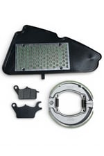 HONDA DİO ÖN BALATA + ARKA BALATA TAKIMI + HAVA FİLTRESİ BAKIM SETİ