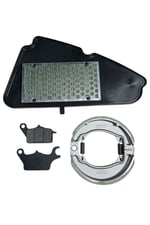 HONDA DİO ÖN BALATA + ARKA BALATA TAKIMI + HAVA FİLTRESİ BAKIM SETİ