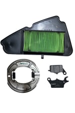HONDA DİO ORJİNAL ÖN BALATA + ARKA BALATA + HAVA FİLTRESİ BAKIM SETİ