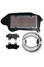 HONDA SPACY 110 - ACTİVA S ÖN BALATA + ARKA BALATA TAKIMI + HAVA FİLTRESİ BAKIM SETİ