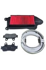 HONDA SPACY 110 - ACTİVA S ÖN BALATA + ARKA BALATA TAKIMI + HAVA FİLTRESİ BAKIM SETİ