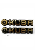 KUBA CG MOTOSİKLET DEPO YAZISI GOLD SAĞ SOL İKİ TARAF İÇİN (4 TANE VİDASI DAHİLDİR)