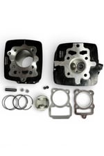 KUBA ÇİTA 150cc SİLİNDİR + ÜST KAPAK SET SİYAH/SİLİNDİR 13 PERNO[62,0mm][YÜK:69 mm]+KAPAK [DQ SUBAP]