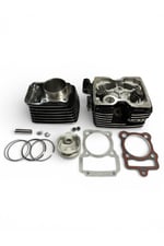 KUBA ÇİTA 150cc SİLİNDİR + ÜST KAPAK SET SİYAH/SİLİNDİR 13 PERNO[62,0mm][YÜK:69 mm]+KAPAK [DQ SUBAP]