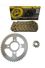 KUBA TK 03 PERFORMANSLI ZİNCİR DİŞLİ SETİ - ÖN 13T + ARKA 50T + SFR ORİNGLİ 428H x 128L ZİNCİR GOLD