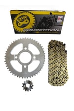 KUBA TK 03 PERFORMANSLI ZİNCİR DİŞLİ SETİ - ÖN 13T + ARKA 50T + SFR ORİNGLİ 428H x 128L ZİNCİR GOLD
