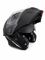 MAT SİYAH MOTOSİKLET KASKI ÇENE AÇILIR [GÜNEŞ VİZÖRLÜ] MH HELMET 