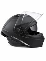 MAT SİYAH MOTOSİKLET KASKI ÇENE AÇILIR [GÜNEŞ VİZÖRLÜ] MH HELMET 