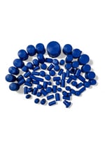 MAVİ MOTOSİKLET VİDA KAPAĞI SETİ - SİLİKON TAPA SETİ - 80 ADET - UNİVERSAL - CG - CUB - DRİFT