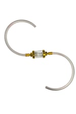 MOTOSİKLET BENZİN FİLTRESİ MODİFİYE GOLD + BENZİN HORTUMU ŞEFFAF SET / HORTUM BOY 25+25 cm CG - CUB