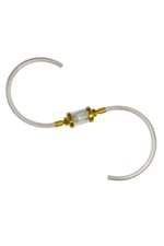 MOTOSİKLET BENZİN FİLTRESİ MODİFİYE GOLD + BENZİN HORTUMU ŞEFFAF SET / HORTUM BOY 25+25 cm CG - CUB