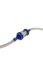 MOTOSİKLET BENZİN FİLTRESİ MODİFİYE MAVİ + BENZİN HORTUMU ŞEFFAF SET / HORTUM BOY 25+25 cm CG - CUB