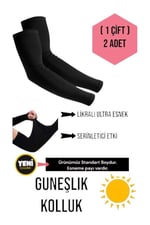 MOTOSİKLET GÜNEŞLİK KOLLUK SİYAH 2 ADET LİKRALI HAVA ALABİLEN ÖZEL KUMAŞ