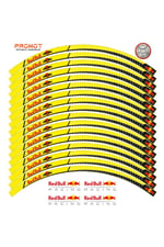MOTOSİKLET JANT ŞERİDİ SARI REDBULL UNİVERSAL